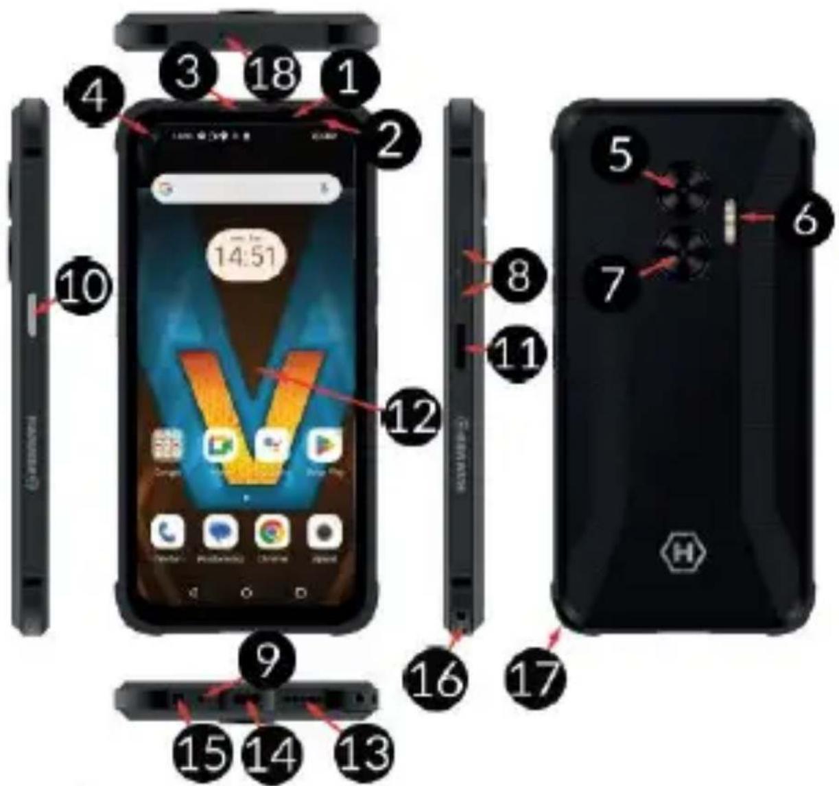 Hammer BLADE V 5G - Външен вид на телефона - 1