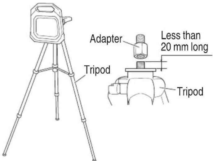 Adapter Less than 20 mm long Tripod Tripod