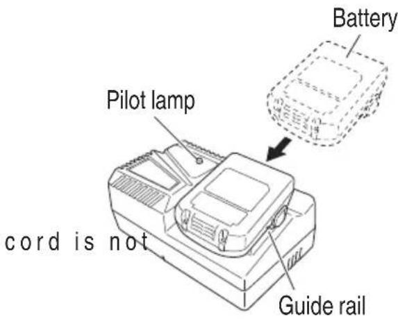 Pilot lamp cord is not Guide rail Battery