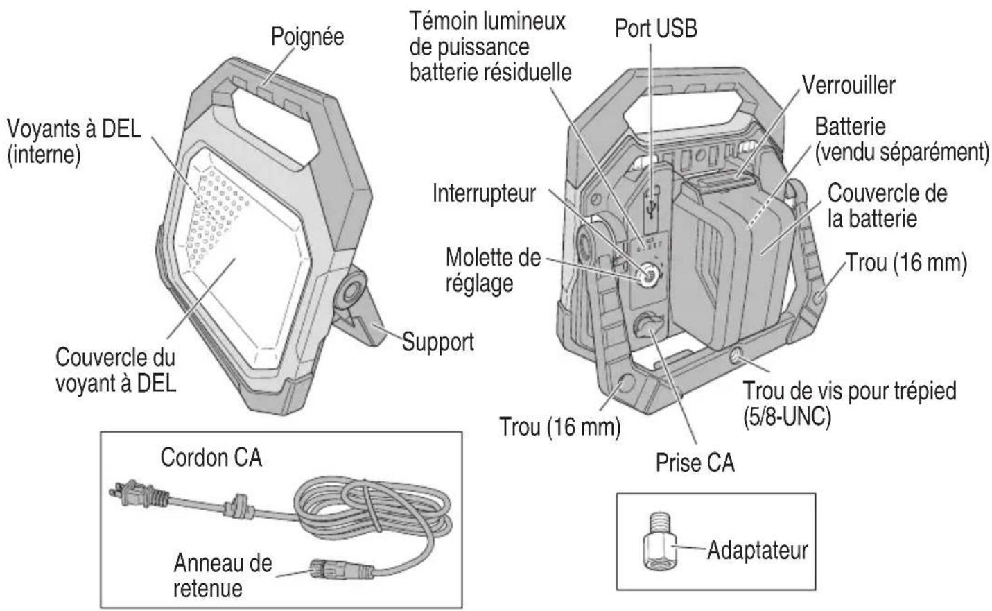 METABO UB18DDQ4 - Lampe de travail sans fi I (UB18DD) - 1