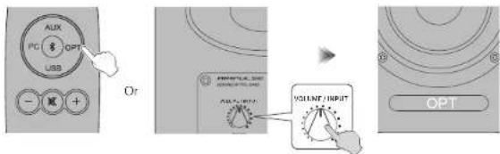Airpulse A80 - Mode source optique - 2