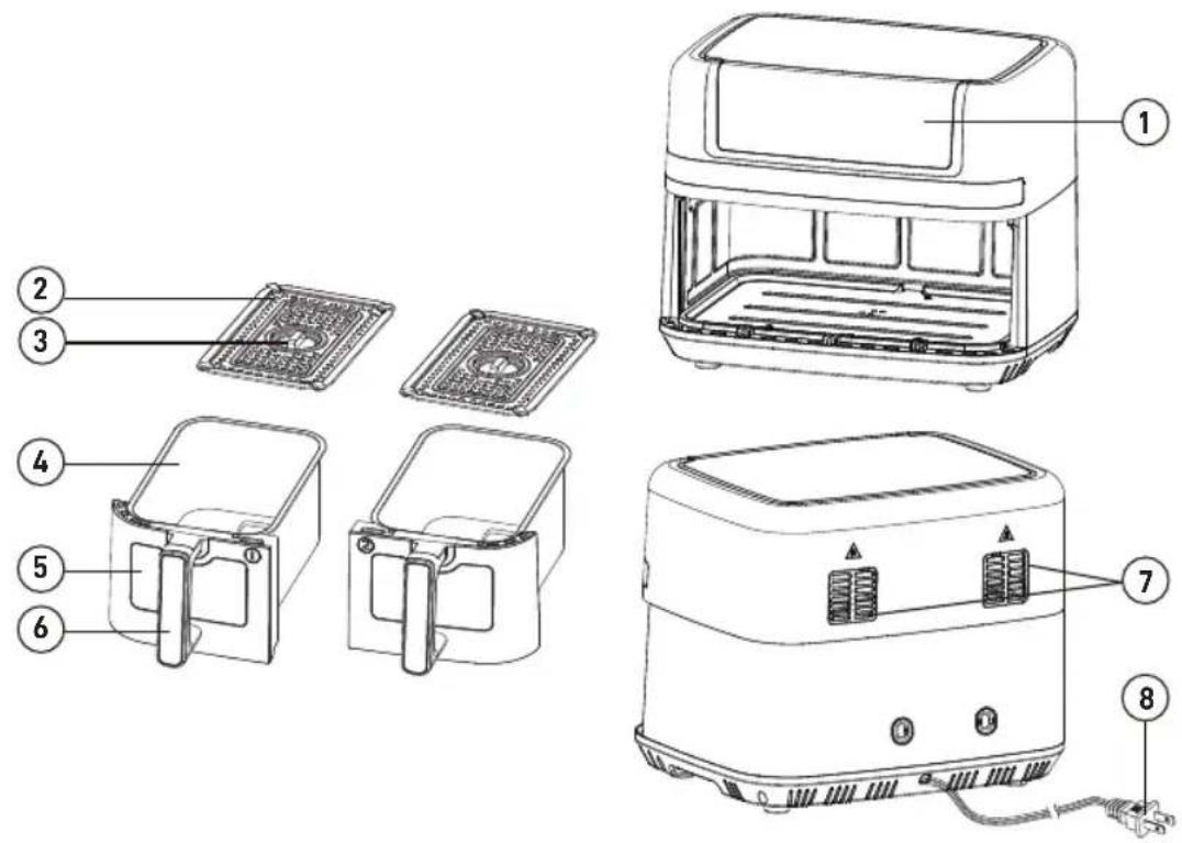 WestBend AFWB10BK13 - DIAGRAMME DU PRODUIT - 1