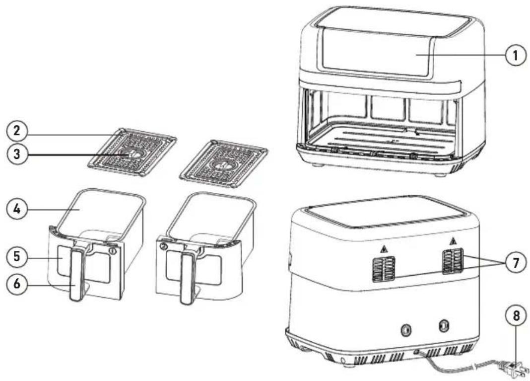 WestBend AFWB10BK13 - DIAGRAMA DEL PRODUCTO - 1