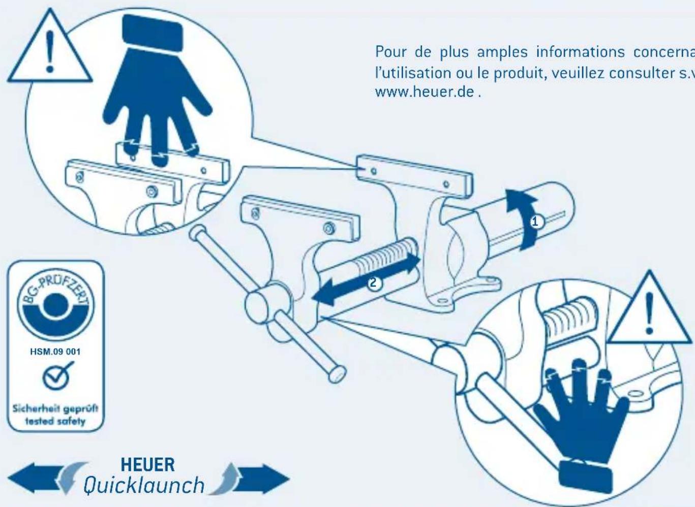 Brockhaus HEUER 100 180 - Manutention de l'étau HEUER Compact à serrage rapide. - 1