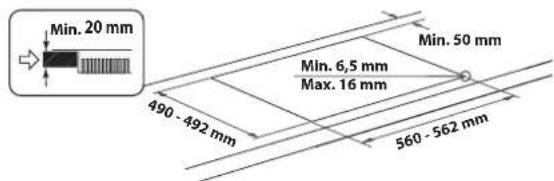 PRIVILEG PHVK3OH8VIN - DIMENSIONS AND DISTANCES TO BE MAINTAINED - 3
