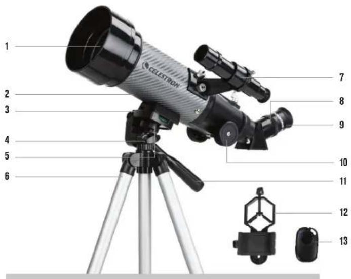 CELESTRON Travel Scope 22035 - LISTA DE PIEZAS - 1