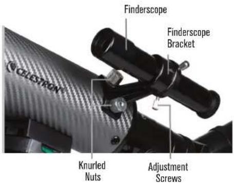 CELESTRON Travel Scope 22035 - INSTALLING THE FINDERSCOPE - 1