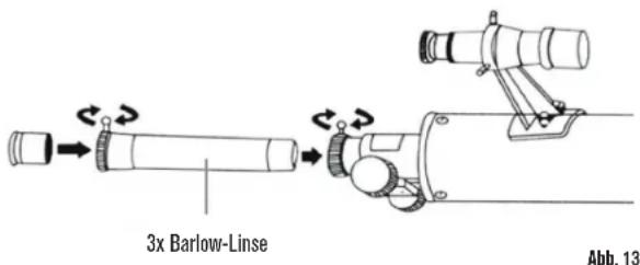 CELESTRON Travel Scope 22035 - INSTALLATION UND VERWENDUNG DER BARLOW-LINSE (NUR TRAVEL SCOPE 60) - 1