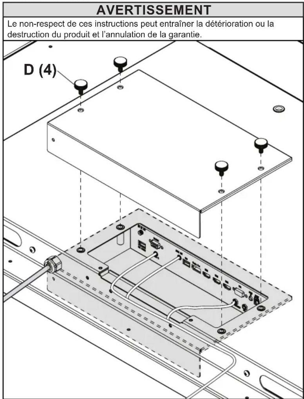 Peerless-AV UltraView UV552 - Remplacement du Couvercle du Cordon - 1