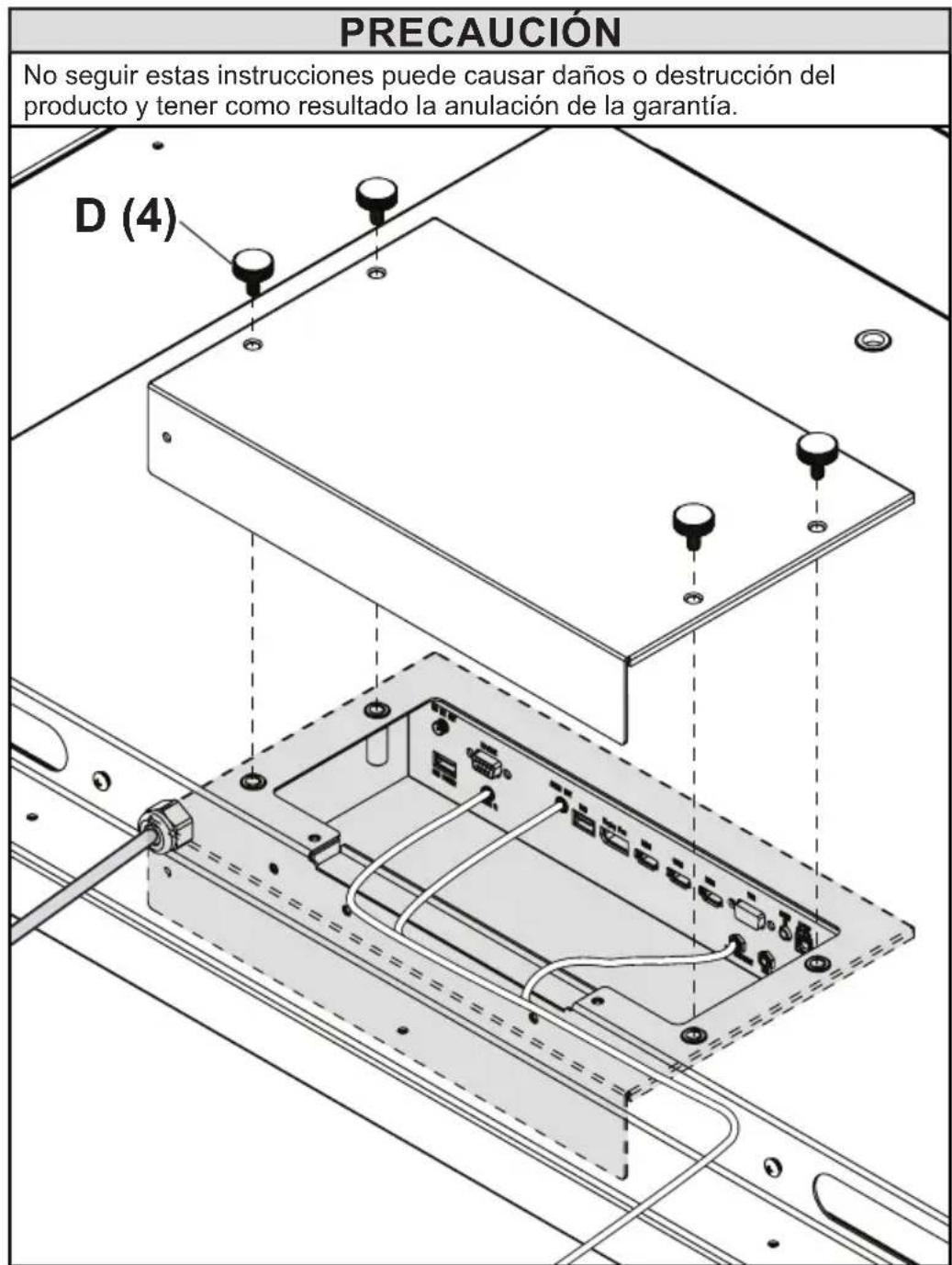 Peerless-AV UltraView UV552 - Remplazar la cubierta para cables - 1
