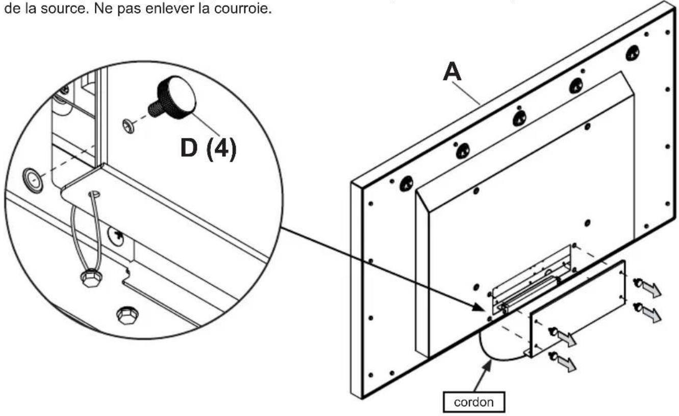 Peerless-AV UltraView UV652 - Retrait du Couvercle du Cordon - 1