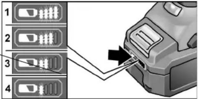 Flex MXE 18.0-EC - Estado de carga de la batería - 1