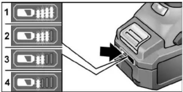 Flex MXE 18.0-EC - Oplaadstatus van de accu - 1