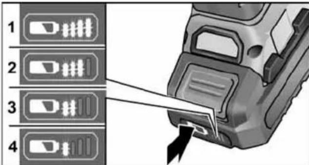 Flex PE 150 18.0-EC - Batteriets laddningsnivå - 1