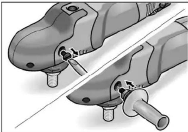 Flex PE 14-2 150 - Zusatzhandgriff montieren - 1