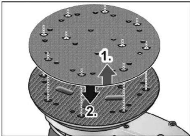 Flex ORE 3-150 EC - Hiomapyörön kiinnitys/vaihto - 1