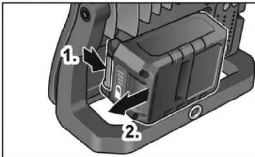 Flex DWL 2500 10.8 - Aplicar/substituir o acumulador - 2