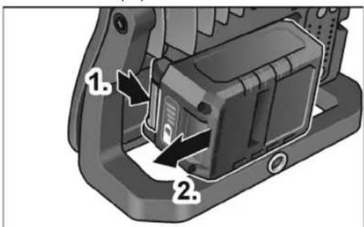 Flex DWL 2500 10.8 - Sette inn / skifte batteri - 2