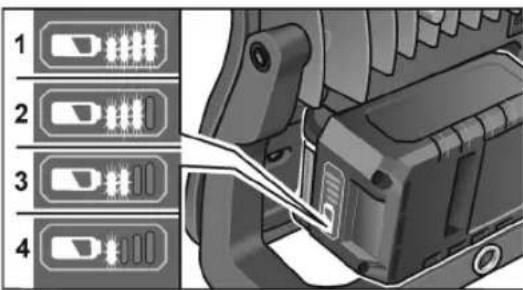 Flex DWL 2500 10.8 - Estado de energia do acumulador - 1