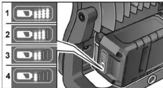 Flex DWL 2500 10.8 - Battery state of charge - 1