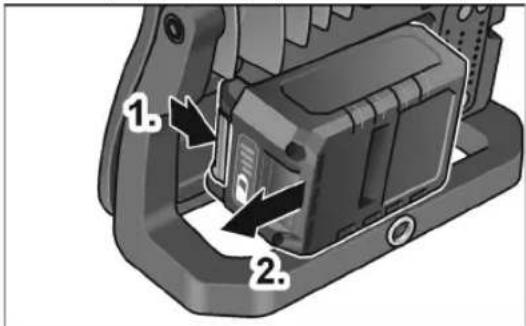 Flex DWL 2500 10.8 - Introducerea/schimbarea acumulatorului - 2