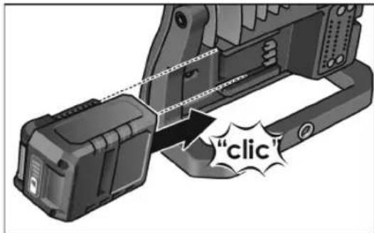 Flex DWL 2500 10.8 - Inserting/replacing the battery - 1