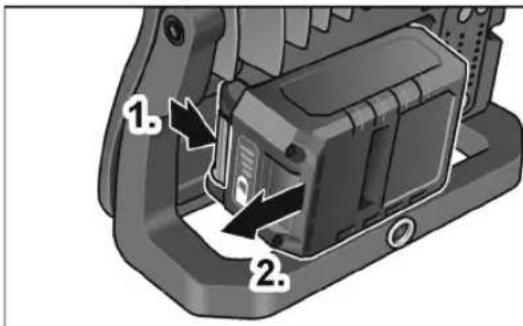 Flex DWL 2500 10.8 - Installer/remplacer l'accumulateur - 2