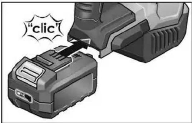 Flex CHE 2-26 18.0-EC - Akünün takılması/değiştirilmesi - 1