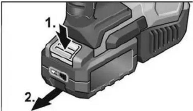 Flex CHE 2-26 18.0-EC - Sätta i/byta batteri - 2