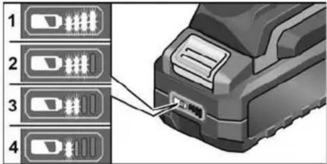 Flex CHE 2-26 18.0-EC - Κατάσταση φόρτισης της μπαταρίας - 1