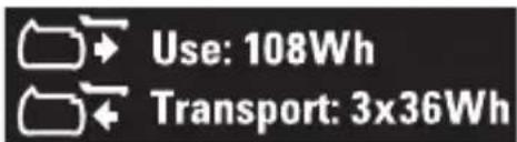DEWALT DCB118 - EXEMPLE DE MARQUAGE POUR L'UTILISATION ET LE TRANSPORT - 1