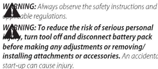 DEWALT DCE581 - Instructions for Use - 1