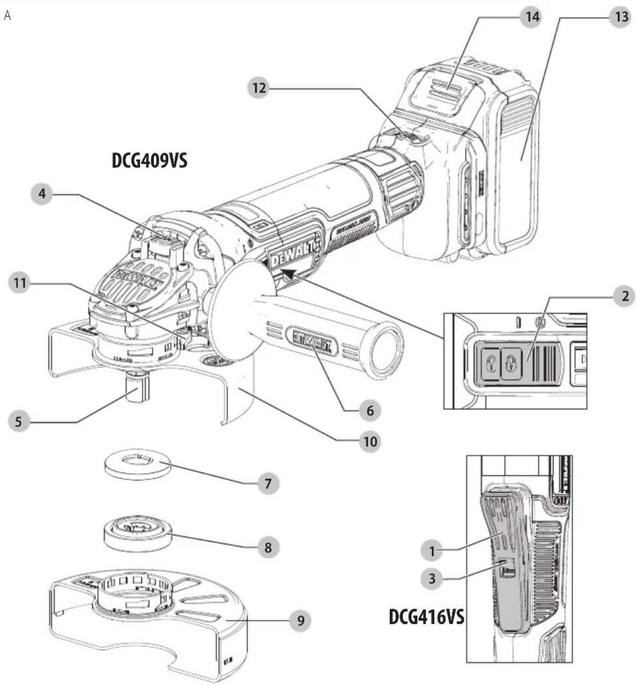 DEWALT DCG409VS - 1