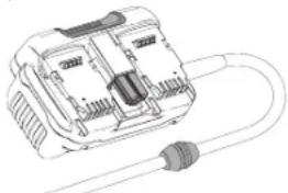 DEWALT DHS780 - Johdollisen DCB500-virransyöttöyksikön käyttäminen - 1