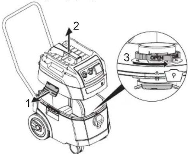 Starmix ISP iPulse L-1635 - Operating the rotary slide - 1
