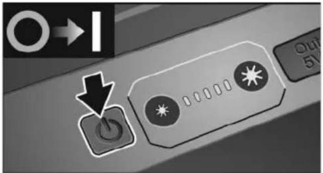 Flex CL 5000 10.8 - Switching on and off - 1
