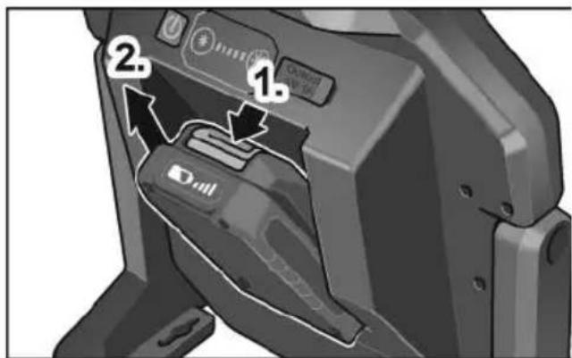 Flex CL 5000 10.8 - Inserting/replacing the battery - 2