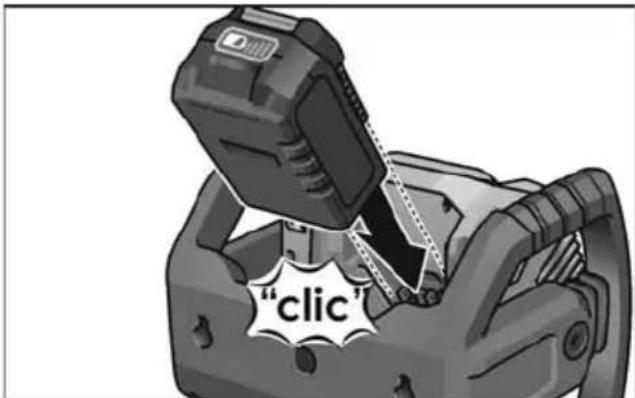 Flex CL 2000 18.0 - Akünün takılması/değiştirilmesi - 1