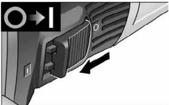 Flex LDE 16-8 125 R - Elektroinstrumenta ieslēgšana un izslēgšana - 1