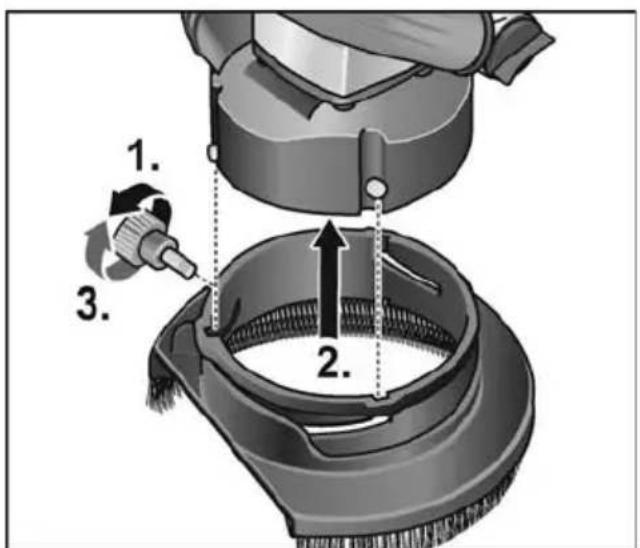 Flex RE 16-5 115 - Fissare la cuffia di protezione - 1