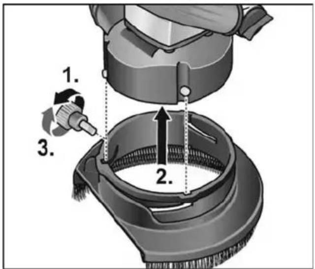 Flex RE 16-5 115 - Fixarea capacului de protectie - 1