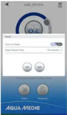 Aqua Medic DC Runner 1.3 - Ручной режим подачи (FEED): - 1