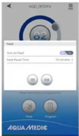 Aqua Medic DC Runner 1.3 - Manual feeding mode (FEED): - 1