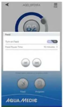 Aqua Medic DC Runner 5.3 - Modo de alimentacion manual (FEED): - 1