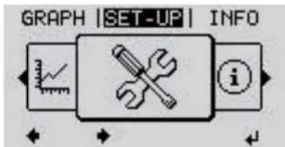 Fronius Primo 8.2-1 - Navigeren in de menu-optie SETUP - 1