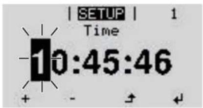 Fronius Primo 3.0-1 - Application example: Setting the time - 3