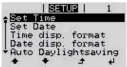 Fronius Primo 5.0-1 SC - Application example: Setting the time - 2