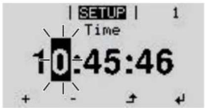 Fronius Primo 3.6-1 - Application example: Setting the time - 4