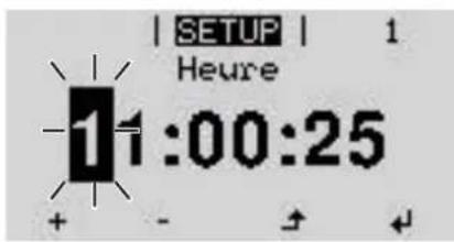 Fronius Primo 3.6-1 - La première position de la valeur à configurer clignote : - 3