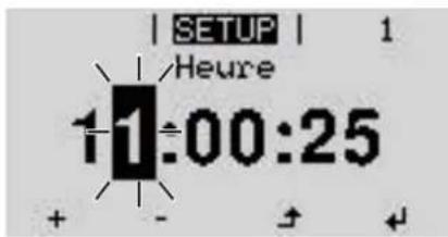 Fronius Primo 6.0-1 - La première position de la valeur à configurer clignote : - 4